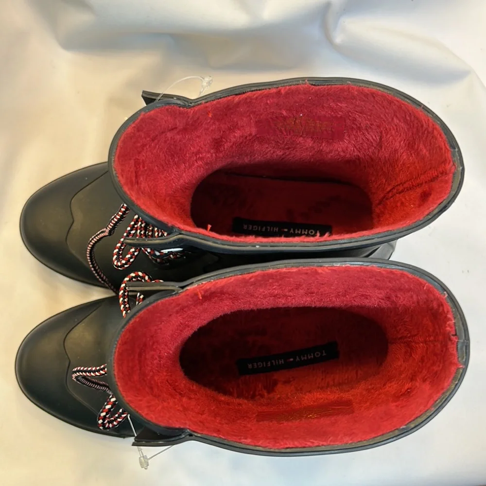 Tommy Hilfiger Rain Boots-Black-Size 6-  NWT No Box